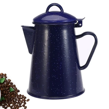 1,2 Л Эмалированный Кофейник Ручной чайник для заваривания чая, Чайник, Винтажный домашний декор, Звездное небо, Голубой Чайник, Инструменты для кафе