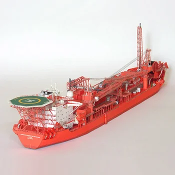 1/400 Модель корабля из бумаги Норвежская FPSO Производит танкер для хранения нефти DIY Бумажные поделки ручной работы Модель корабля Головоломки Украшения