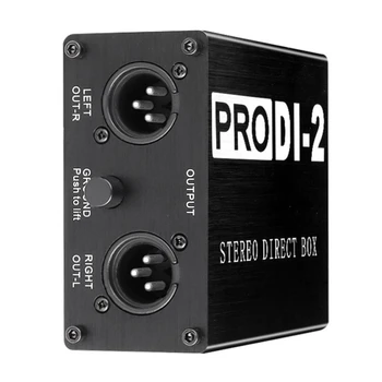 1 ШТ Prodi-2 Пассивная Стереосистема Direct Box Audio DI Box Коробка Прямого Впрыска Малошумящий Гитарный Бас DI 2-Канальный Аудио Конвертер