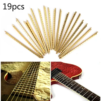 19 шт./компл. Набор золотых гитарных накладок из латуни 2,2 мм для народной/акустической гитары, Аксессуары