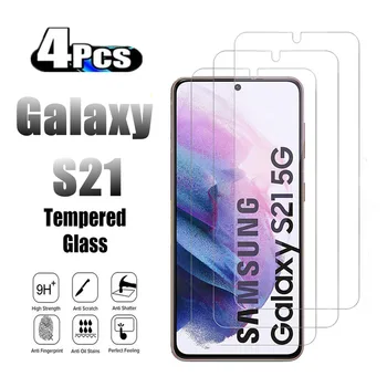 2/4 шт. Закаленное стекло для Samsung Galaxy S21 5G S21 S22 S23 Plus S23FE S21FE S20FE 5G Защитное стекло для разблокировки экрана отпечатками пальцев