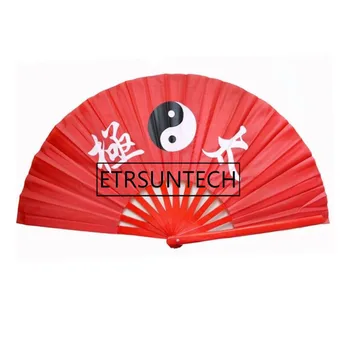 30шт китайский традиционный вентилятор кунг-фу с рисунком тайцзи, складной вентилятор для Wu shu, 33-сантиметровая рамка вентилятора для мужчин и женщин