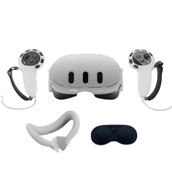 4 шт./компл. Силиконовый защитный чехол для Meta Quest 3, Сменная маска для носа с защитой от протечек, чехол для виртуальной реальности, аксессуары