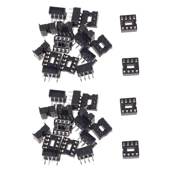 40 X 8-контактных разъемов для микросхем с шагом 2,54 мм, адаптер для пайки типа IC
