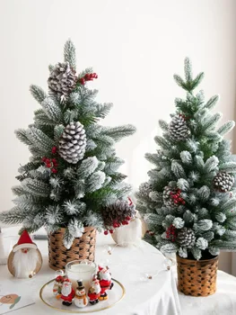 45/60 см Рождественская елка в виде снежинок, мини-Рождественская елка, украшение рабочего стола в отеле Navidad 2023 Novedades