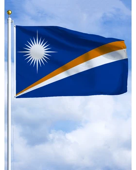60 × 90 90x150 120 × 180 см Эмблема Маршалловых Островов, флаг, баннер с принтом из полиэстера, Гобелен для декора