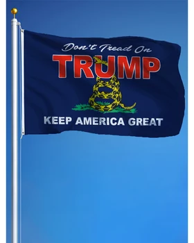 60x90 см, 90x150 Не наступайте на баннер с флагом Трампа, Гобелен