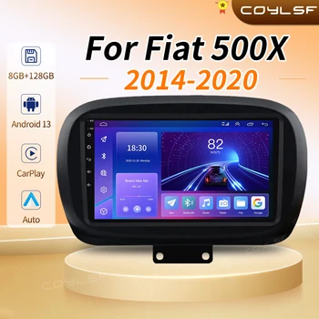8G + 128G Для Fiat 500X 2014-2020 Android Auto Автомобильные Радио, Видео, Мультимедийные Плееры CarPlay GPS No 2 Din 2din RDS DSP BT