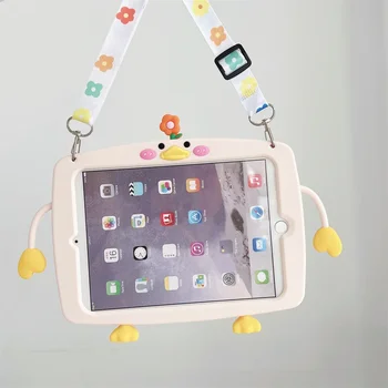 Funda Apple iPad Air 3 2019 10.5 Air3 3-го поколения с мультяшным цыпленком, мягкий силиконовый чехол для планшета, детская Противоударная подставка, защитный чехол для корпуса