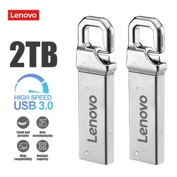 Lenovo 2TB USB 3.0 Pen Drive Металлическая Флешка 1TB 512GB 256GB Высокоскоростное Хранилище Водонепроницаемый Портативный Флэш-Диск 128GB Pendrive