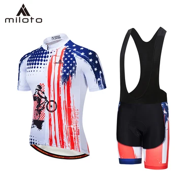 Miloto Cycling Jersey Mtb Men Roupa Ciclismo Летний комплект с коротким рукавом, велосипедная одежда, рубашка для велосипедного триатлона, одежда