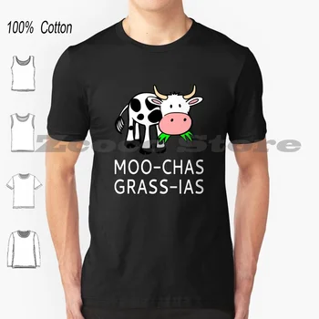 Moo-Grass-Ias () Футболка из 100% хлопка Для Мужчин И Женщин С Индивидуальным рисунком Коровы Животного Moo Grass Спасибо, Спасибо, Спасибо Вам Очень