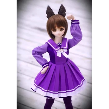 [wamami] Фиолетовое Милое Платье в стиле Лолиты Для кукол 1/4 MSD 1/3 SD DDM DDL AOD Dollfie Outfits