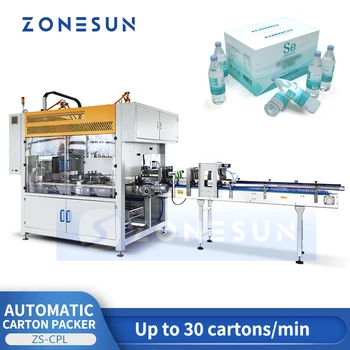 Автоматическая машина для упаковки картонных коробок ZONESUN, упаковщик с роботизированной рукой ZS-CPL