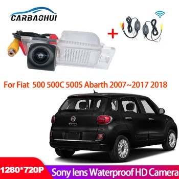 Автомобильная Беспроводная Парковочная Камера Заднего Вида Для Fiat 500 500C 500S Abarth 2007 ~ 2016 2017 2018 CCD full HD Ночного Видения Водонепроницаемый RCA