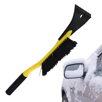 Автомобильный набор лопат для уборки снега, Мини-скребок для льда, лопаты для удаления снега, Эргономичная рукоятка, съемный инструмент для очистки от обледенения, Подходит для нанесения краской