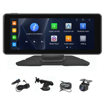 Беспроводная автомобильная стереосистема Carplay, портативный 6,86-дюймовый сенсорный экран, Android, камера автоматического резервного копирования, навигация, Зеркальная ссылка/ FM / Bluetooth