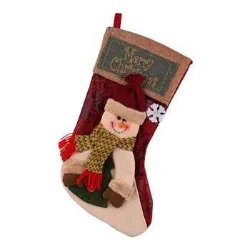 Большие Рождественские чулки Подарочный пакет для милых чулок 18 дюймов в 3D Рождественской тематике Подарочный пакет ручной работы для семейной рождественской вечеринки
