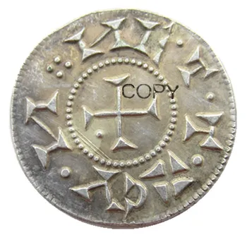 Великобритания (03) Великобритания 895-915 Англосаксонский Кнут 1 пенни Посеребренная копировальная монета
