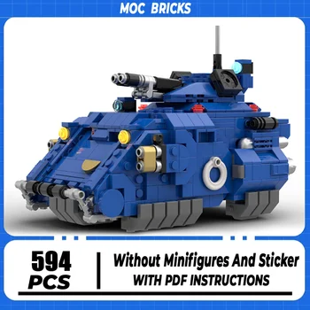 Военные Строительные Блоки MOC Primary Gladiator Tank Модульная Модель С Видом на улицу DIY Assembly Bricks Детские Игрушки Рождественские Подарки