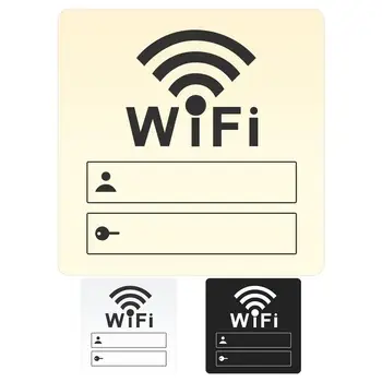 Вывеска Wifi Board, Доска Паролей Wifi Для Гостевой комнаты, Износостойкая И устойчивая к Падениям Акриловая Вывеска Wifi, Удобная Для Обедов