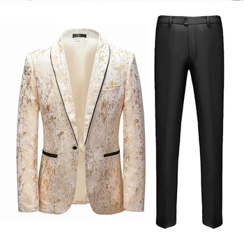 Высококачественная мужская элегантная одежда (блейзер + брюки), высококачественное простое повседневное цветное вечернее платье, костюм-двойка