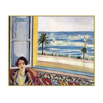 Высококачественная репродукция ручной росписи Сидящей женщины, повернутой спиной к открытому окну, работы Анри Матисса, современная настенная живопись