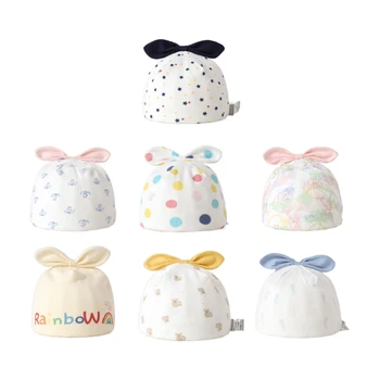 Двухслойная шапочка с бантом-бабочкой для новорожденных, модная и теплая шапочка в подарок малышу