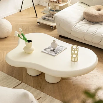 Дизайн журнального столика в скандинавском стиле в виде облака в гостиной, необычные креативные журнальные столики в кремовом стиле Tavolino Da Salotto Home Furniture WZ