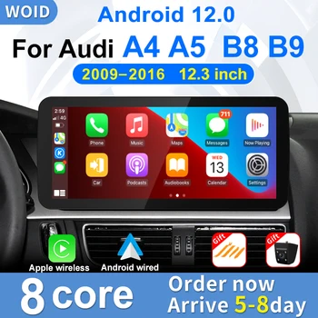 Для Audi A4 A5 2009-2017 Android Автомагнитола Автомобильный стерео Центральный мультимедийный плеер Экран интеллектуальной системы GPS Navi Carplay WIFI