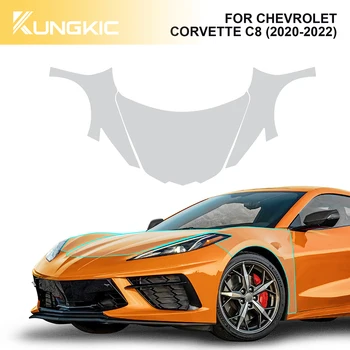 Для Chevrolet Corvette C8 2020 2021 2022 Автомобиль Из ТПУ Невидимая Прозрачная Пленка Для Кузова Двигатель Крыло Наклейка На Заднюю Дверь Аксессуары