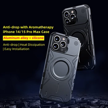 Для Iphone 15 14 13 Pro Max Чехол Magsafe Алюминиевый магнитный моющийся с защитой от отпечатков пальцев и царапин для Apple 15 14 Plus 13 15 Pro