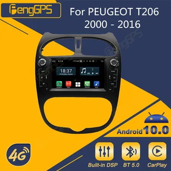 Для PEUGEOT T206 2000-2016 Android Автомобильный Радиоприемник 2Din Стерео Приемник Авторадио Мультимедийный Плеер GPS Navi Экран Головного Устройства