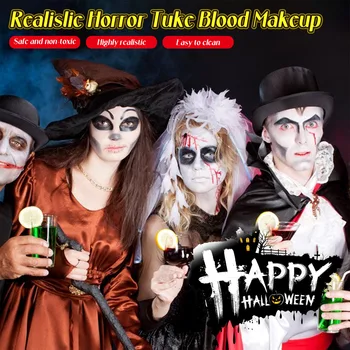 Забавный реквизит для Хэллоуина, поддельный спрей из плазмы крови, подделка вампиров, страшный реквизит для макияжа, легко моющийся, улучшающий атмосферу фестиваля