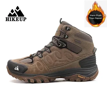 Зимние ботинки для пеших прогулок, кожаная походная обувь для мужчин, Меховые спортивные мужские дизайнерские ботинки, Уличные Альпинистские треккинговые кроссовки