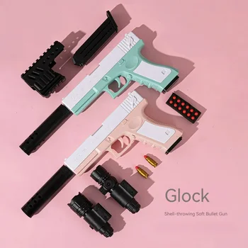Игрушечный пистолет Glock, Мягкая пуля, пистолетный снаряд, Бластерный пистолет, Пластиковая модель для стрельбы для детей и взрослых, игры на открытом воздухе