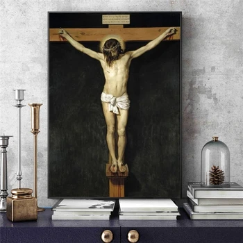 Картины на холсте с распятым Христом, знаменитые плакаты и христианские принты Иисуса, настенные рисунки для украшения дома в гостиной