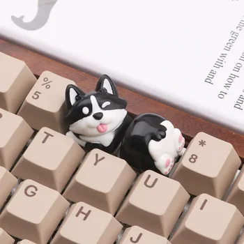 Колпачок для ключей для ягодиц собаки Корги, креативная личность, симпатичная механическая клавиатура с поперечной осью, R4 ESC, подарочный колпачок для ключей