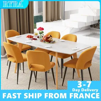 Комплект из 2 предметов, тканевые стулья в полоску, простые обеденные стулья в современном стиле, Мягкие подушки, стул со спинкой, кухонная мебель для дома