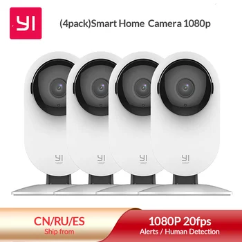 Комплекты Домашней Камеры YI 4pc 1080P Wi-Fi IP-видеонаблюдения Smart System с Радионяней Ночного Видения на iOS, Android App