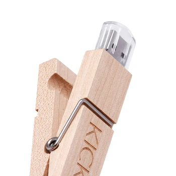 Креативный Деревянный Клип Подарки USB 2.0 Флэш-Накопитель С Бесплатным Пользовательским Логотипом Pen Drive Реальной Емкости Maple Memory Stick 64GB/32GB/16GB U Диск
