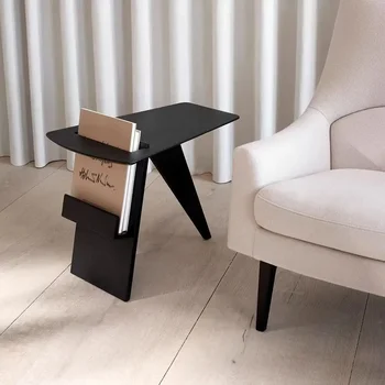 Креативный диван из массива дерева в скандинавском стиле, приставной столик в современном минималистичном стиле для гостиной, подставка для книг и журналов