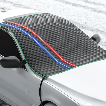 Крышка лобового стекла автомобиля, защита от снега и льда, солнцезащитный козырек С эластичным регулируемым ремешком, крышка блока стеклоочистителя, автомобильные аксессуары