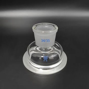 Крышка реакционной бутылки с одинарным заземлением FAPE, наружный диаметр фланца 100 мм /150 мм / 200 мм /230 мм, Соединение 34/35, Стеклянная крышка