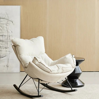 Легкая роскошная ткань с современными технологиями, кресло-качалка, кресло-улитка, кресло для отдыха на балконе, кресло для дома, искусственная кожа в стиле городского ретро