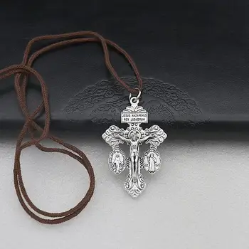 металлический крест-шарм, подвешенный Торжественный Религиозный кулон, подходящий для изготовления ювелирных изделий ручной работы Своими руками, ожерелье-подвеска, шарм
