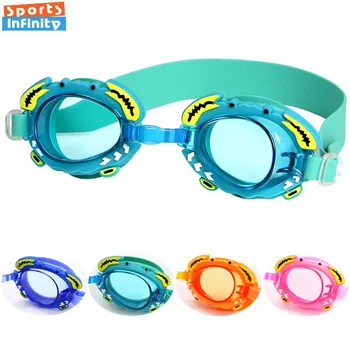 Милые мультяшные Очки для плавания, детские водонепроницаемые и противотуманные очки для плавания высокой четкости, аксессуары для плавания