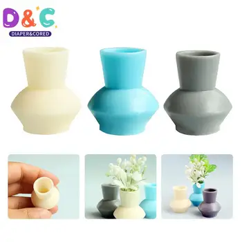 Миниатюрная простая ваза для цветов в масштабе 1:12, имитирующая аксессуары для кукольного домика, модель мини-цветочной композиции.