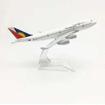Модель самолета Philippines Airlines Boeing 747 самолет 16 см из металлического сплава, отлитый под давлением 1:400 модель самолета игрушка для детей