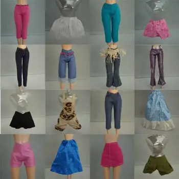 Модная кукла, элегантная одежда, повседневная одежда, джинсовые брюки принцессы разных стилей, 10 стилей, кукольные брюки, юбка